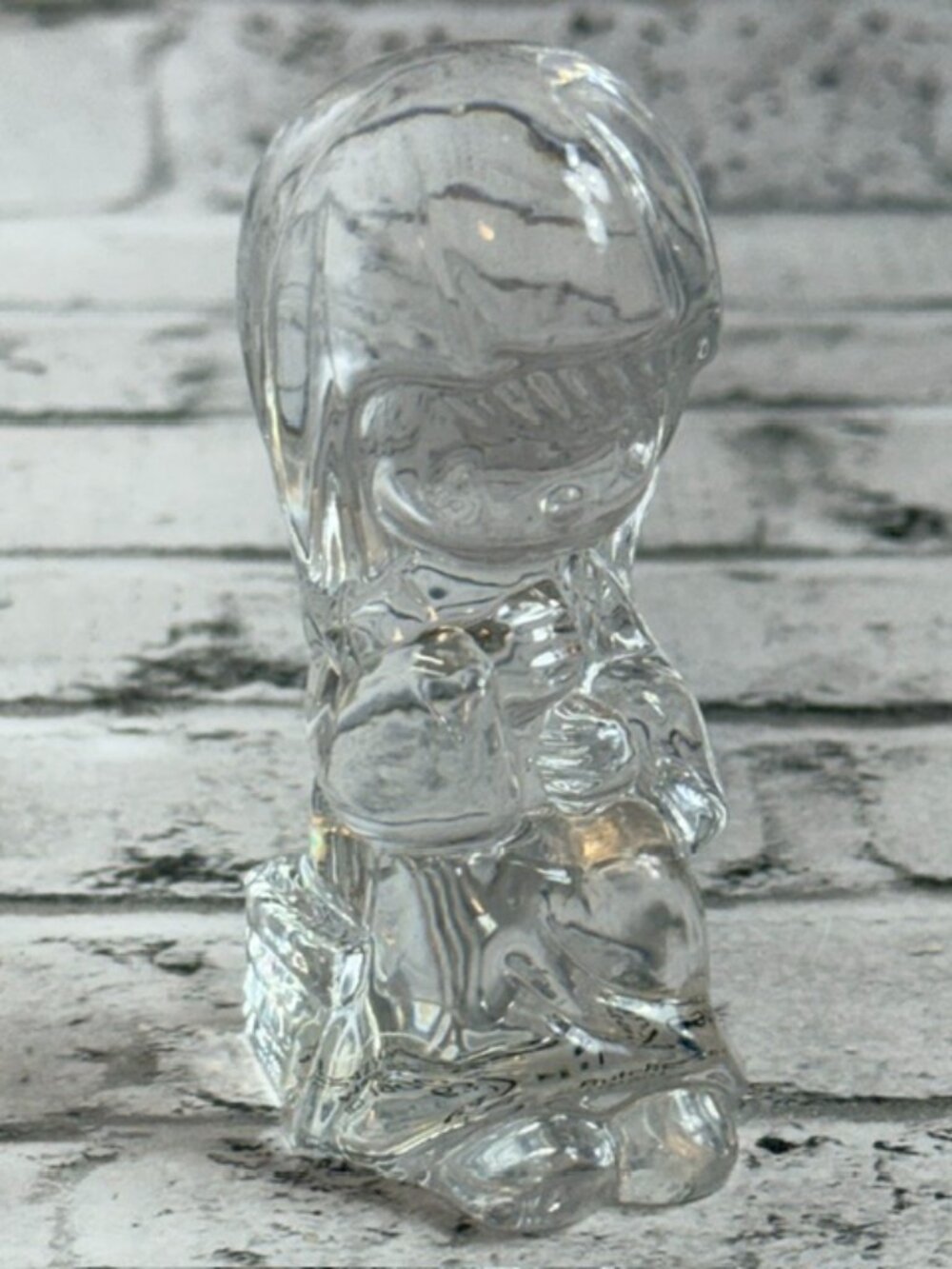 Vintage Glass Precious Moments Nativity Figurine Crystal Christmas Gift Mary